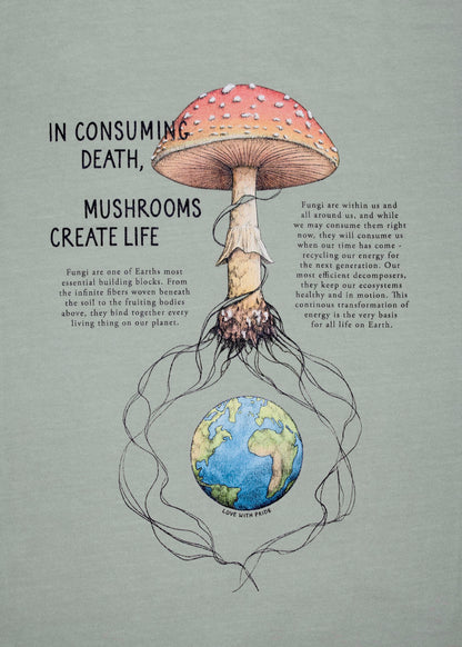 Mushrooms Create | Gender Neutral T-Shirt - Love With Pride Apparel