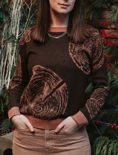Tree Ring Print | Gender Neutral Jacquard Knit Sweater - Love With Pride Apparel