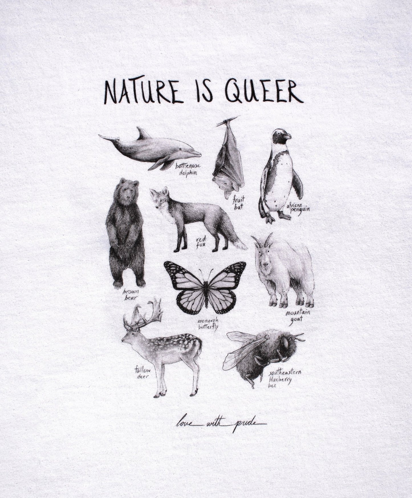 Nature Is Queer | Gender Neutral Graphic T-Shirt - Love With Pride Apparel