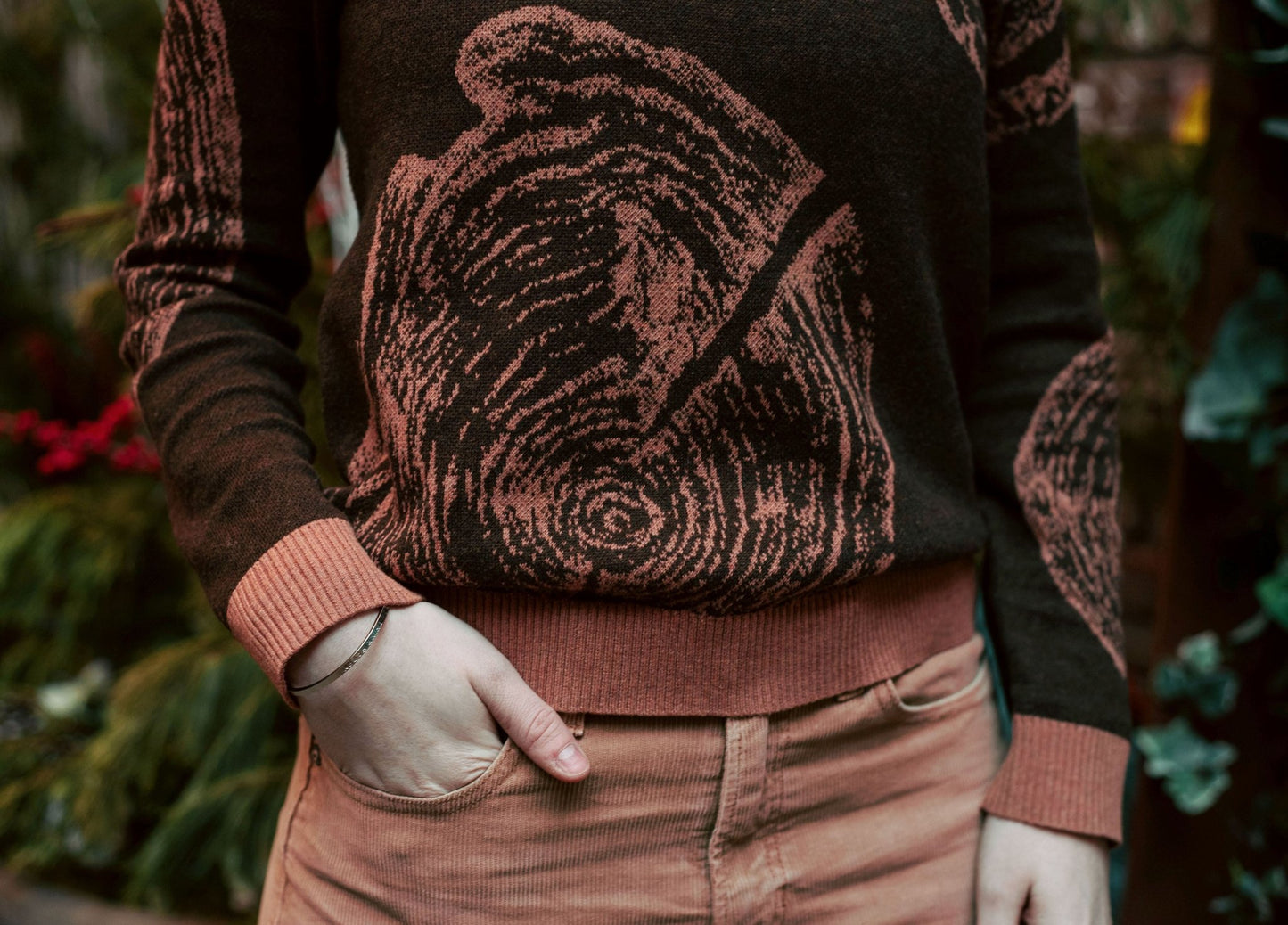 Tree Ring Print | Gender Neutral Jacquard Knit Sweater - Love With Pride Apparel