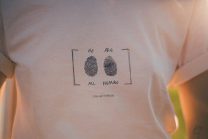 We Are All Human | Gender Neutral Graphic T-Shirt - Love With Pride Apparel