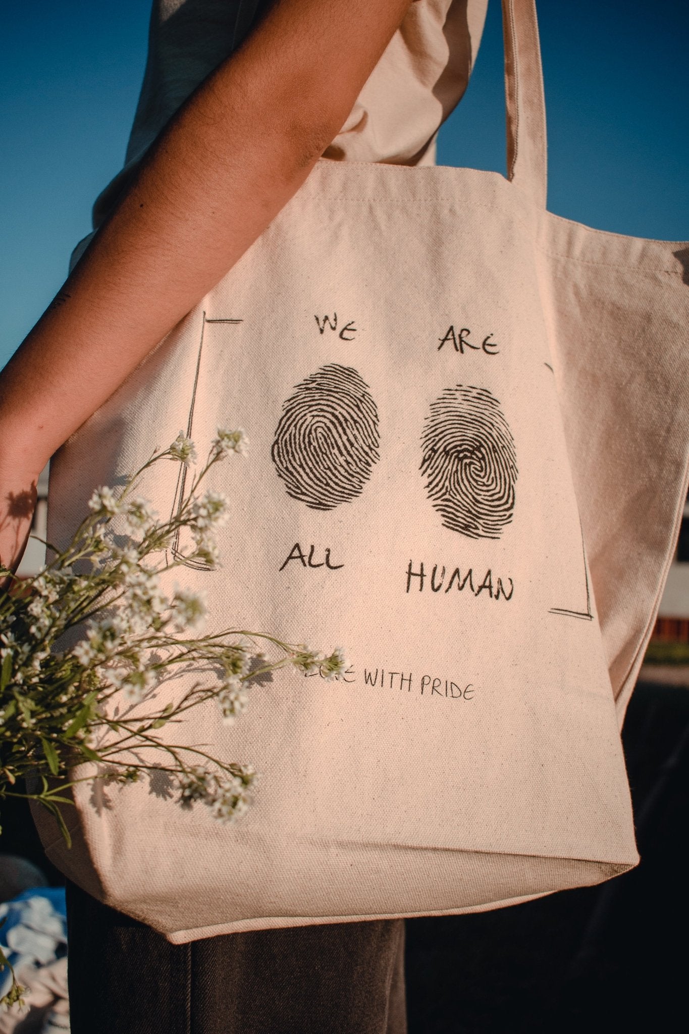 We Are All Human | Tote Bag - Love With Pride Apparel